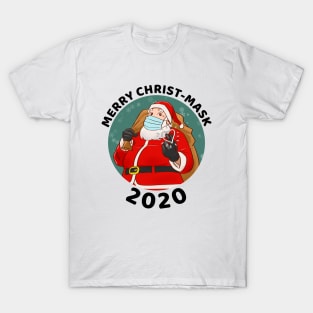 Merry Christmask 2020 Santa wearing mask xmas T-Shirt